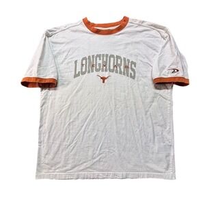 Vintage Texas Longhorns Ringer T-Shirt ProPlayer XL White Graphic Print